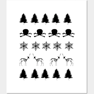 Scary Winter pattern Posters and Art